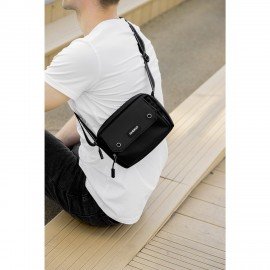 Сумка на плечо HEIKKI WALLET (ХЕЙКИ) два отделения, органайзер, черная, 15х20х5 см, 272639