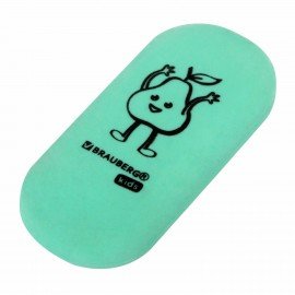 Ластик BRAUBERG KIDS "Fruits", 50х23х10 мм, пастельные цвета ассорти, 272674