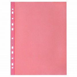 Папки-файлы перфорированные КРАСНЫЕ А4 BRAUBERG, комплект 100 шт., гладкие, 35 мкм, 272677