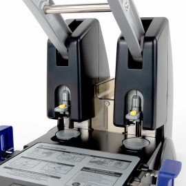 Дырокол металлический МОЩНЫЙ BRAUBERG "EXTRA Heavy duty", до 160 листов, черно-синий, 272722