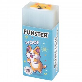 Ластики FUNSTER (ФАНСТЕР) PETS, НАБОР 3 штуки, 51х21х16 мм, ЭКО-ПВХ, прямоугольные, картонный рукав, ассорти, 272725