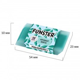 Ластик ароматизированный FUNSTER (ФАНСТЕР) SWEET, 54х23х11мм, ЭКО-ПВХ, картонный рукав, ассорти, 272727
