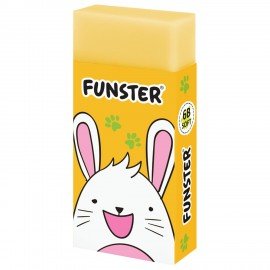 Ластик FUNSTER (ФАНСТЕР) ANIMALS, 50х24х10 мм, ЭКО-ПВХ, прямоугольный, картонный рукав, ассорти, 272730