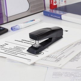 Степлер № 24/6, 26/6 BRAUBERG "SUPER", до 30 листов, черный, 272739