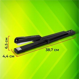 Степлер брошюровочный №24/6, 26/6 STAFF "Manager", до 25 листов, черный, 272753