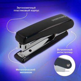 Степлер №10 BRAUBERG "Standard", до 20 листов, черный, 272754
