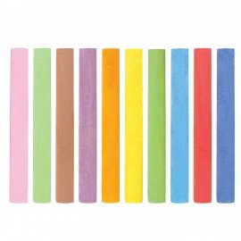 Мел цветной круглый мягкий 100 штук, 10 цветов, BRAUBERG, картонная упаковка, 272769