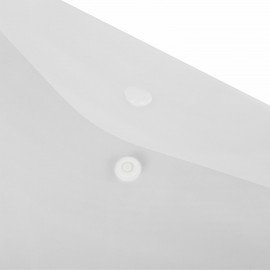 Папка-конверт с кнопкой BRAUBERG "SUPER", А4, прозрачная, ПРОЧНАЯ 0,2 мм, 272876