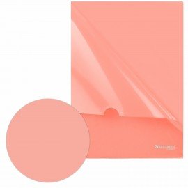 Папка-уголок жесткая, непрозрачная, А4, цвет персиковый, 0,15 мм, BRAUBERG PASTEL, 272891