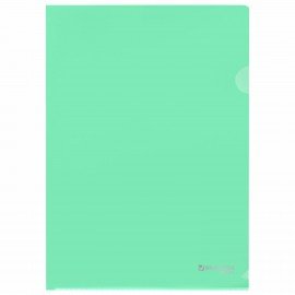 Папка-уголок жесткая, непрозрачная, А4, цвет мятный, 0,15 мм, BRAUBERG PASTEL, 272892