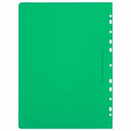 Скоросшиватель пластиковый с перфорацией BRAUBERG EXTRA, А4, 140/180 мкм, зеленый, 272896