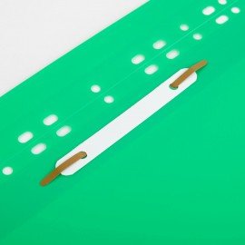 Скоросшиватель пластиковый с перфорацией BRAUBERG EXTRA, А4, 140/180 мкм, зеленый, 272896