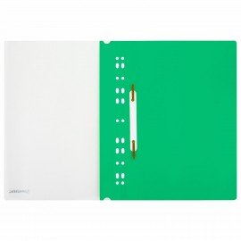 Скоросшиватель пластиковый с перфорацией BRAUBERG EXTRA, А4, 140/180 мкм, зеленый, 272896
