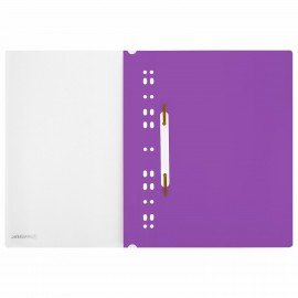 Скоросшиватель пластиковый с перфорацией BRAUBERG EXTRA, А4, 140/180 мкм, фиолетовый, 272897