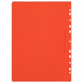 Скоросшиватель пластиковый с перфорацией BRAUBERG EXTRA, А4, 140/180 мкм, красный, 272898