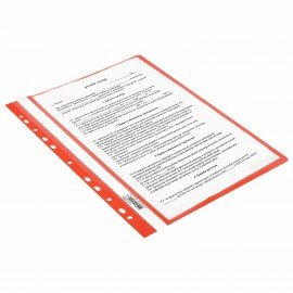 Скоросшиватель пластиковый с перфорацией BRAUBERG EXTRA, А4, 140/180 мкм, красный, 272898