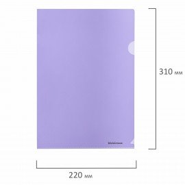 Папка-уголок ERICH KRAUSE "Diagonal Pastel", ассорти, 0,18 мм, 50170