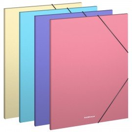 Папка на резинках ERICH KRAUSE "Diagonal Pastel", до 300 листов, ассорти, 600 мкм, 50400