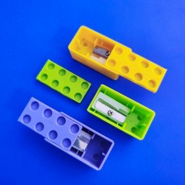 Точилка BRUNO VISCONTI "EasySharp Лего", с контейнером, пластиковая, ассорти, 35-0046