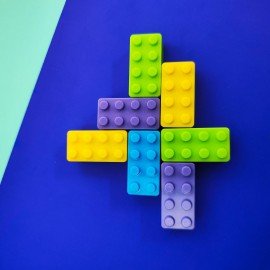 Точилка BRUNO VISCONTI "EasySharp Лего", с контейнером, пластиковая, ассорти, 35-0046