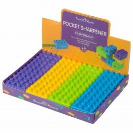 Точилка BRUNO VISCONTI "EasySharp Лего", с контейнером, пластиковая, ассорти, 35-0046