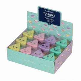 Точилка BRUNO VISCONTI "FunGraphix Кексик", с контейнером, пластиковая, ассорти, 35-0038