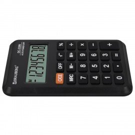 Калькулятор карманный BRAUBERG DC-210N (63х98 мм), 8 разрядов, черный, 272953