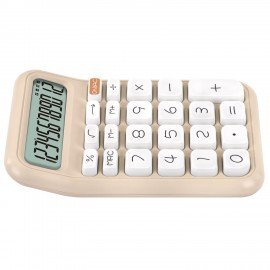 Калькулятор настольный BRAUBERG KW-500-BG (93x148 мм), 3D кнопки, 12 разрядов, бежевый, 272955