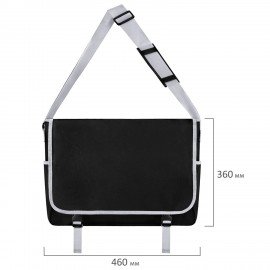 Сумка для художника БОЛЬШАЯ А3+ (46см*36см) 3 отделения, черная, BRAUBERG ART CLASSIC, 272983