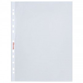 Папки-файлы перфорированные А4 BRAUBERG "PREMIUM", КОМПЛЕКТ 100 шт., матовые, 35 мкм, 273005