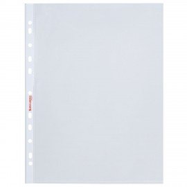 Папки-файлы перфорированные А4 BRAUBERG "PREMIUM", КОМПЛЕКТ 100 шт., гладкие, 40 мкм, 273007