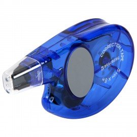 Корректирующая лента BRAUBERG Bomb, 5 мм х 8 м, корпус темно-синий с резиновой вставкой, 273024