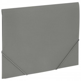 Папка на резинках А4 BRAUBERG PIXEL, серая, до 300 листов, 0,5 мм, 273041