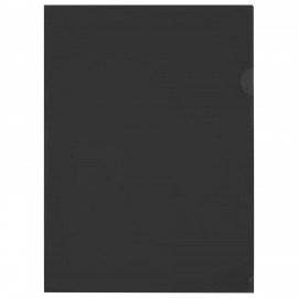 Папка-уголок прозрачная А4 BRAUBERG UNIVERSAL, черная, 0,10 мм, 273046