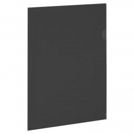 Папка-уголок прозрачная А4 BRAUBERG UNIVERSAL, черная, 0,10 мм, 273046