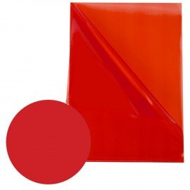 Папка-уголок прозрачная А4 BRAUBERG UNIVERSAL, красная, 0,10 мм, 273047