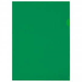 Папка-уголок прозрачная А4 BRAUBERG UNIVERSAL, зеленая, 0,10 мм, 273048