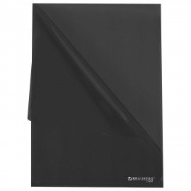 Папка-уголок жесткая прозрачная А4 BRAUBERG UNIVERSAL, черная, 0,15 мм, 273051