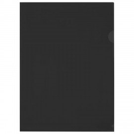 Папка-уголок жесткая прозрачная А4 BRAUBERG UNIVERSAL, черная, 0,15 мм, 273051