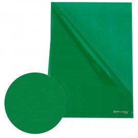 Папка-уголок жесткая прозрачная А4 BRAUBERG UNIVERSAL, зеленая, 0,15 мм, 273053