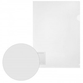 Папка-уголок жесткая А4 BRAUBERG UNIVERSAL, прозрачная, 0,18 мм, 273054