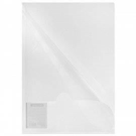 Папка-уголок жесткая А4 BRAUBERG UNIVERSAL, прозрачная, 0,18 мм, 273054