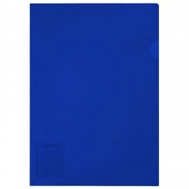 Папка-уголок жесткая непрозрачная А4 BRAUBERG UNIVERSAL, синяя, 0,18 мм, 273055