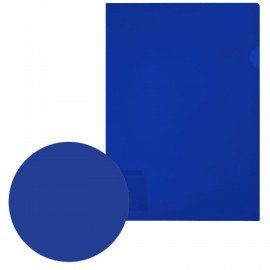 Папка-уголок жесткая непрозрачная А4 BRAUBERG UNIVERSAL, синяя, 0,18 мм, 273055