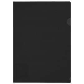 Папка-уголок жесткая непрозрачная А4 BRAUBERG UNIVERSAL, черная, 0,18 мм, 273056