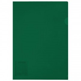 Папка-уголок жесткая непрозрачная А4 BRAUBERG UNIVERSAL, зеленая, 0,18 мм, 273057