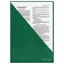 Папка-уголок жесткая непрозрачная А4 BRAUBERG UNIVERSAL, зеленая, 0,18 мм, 273057