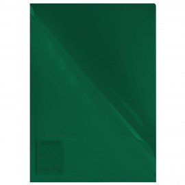 Папка-уголок жесткая непрозрачная А4 BRAUBERG UNIVERSAL, зеленая, 0,18 мм, 273057