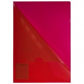 Папка-уголок жесткая непрозрачная А4 BRAUBERG UNIVERSAL, красная, 0,18 мм, 273058