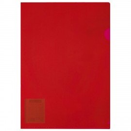 Папка-уголок жесткая непрозрачная А4 BRAUBERG UNIVERSAL, красная, 0,18 мм, 273058